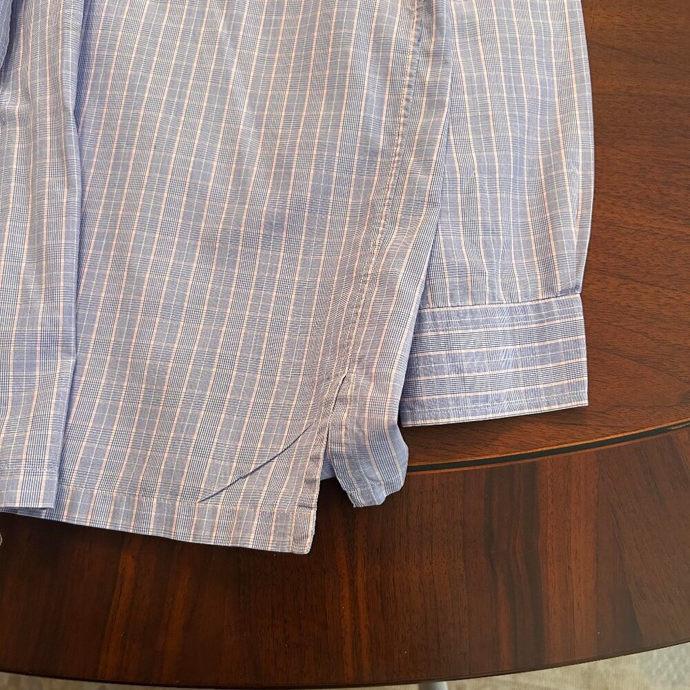 Ralph Lauren Purple Label Mens long sleeve Shirt blue/pink plaid sz M - Picture 5 of 5